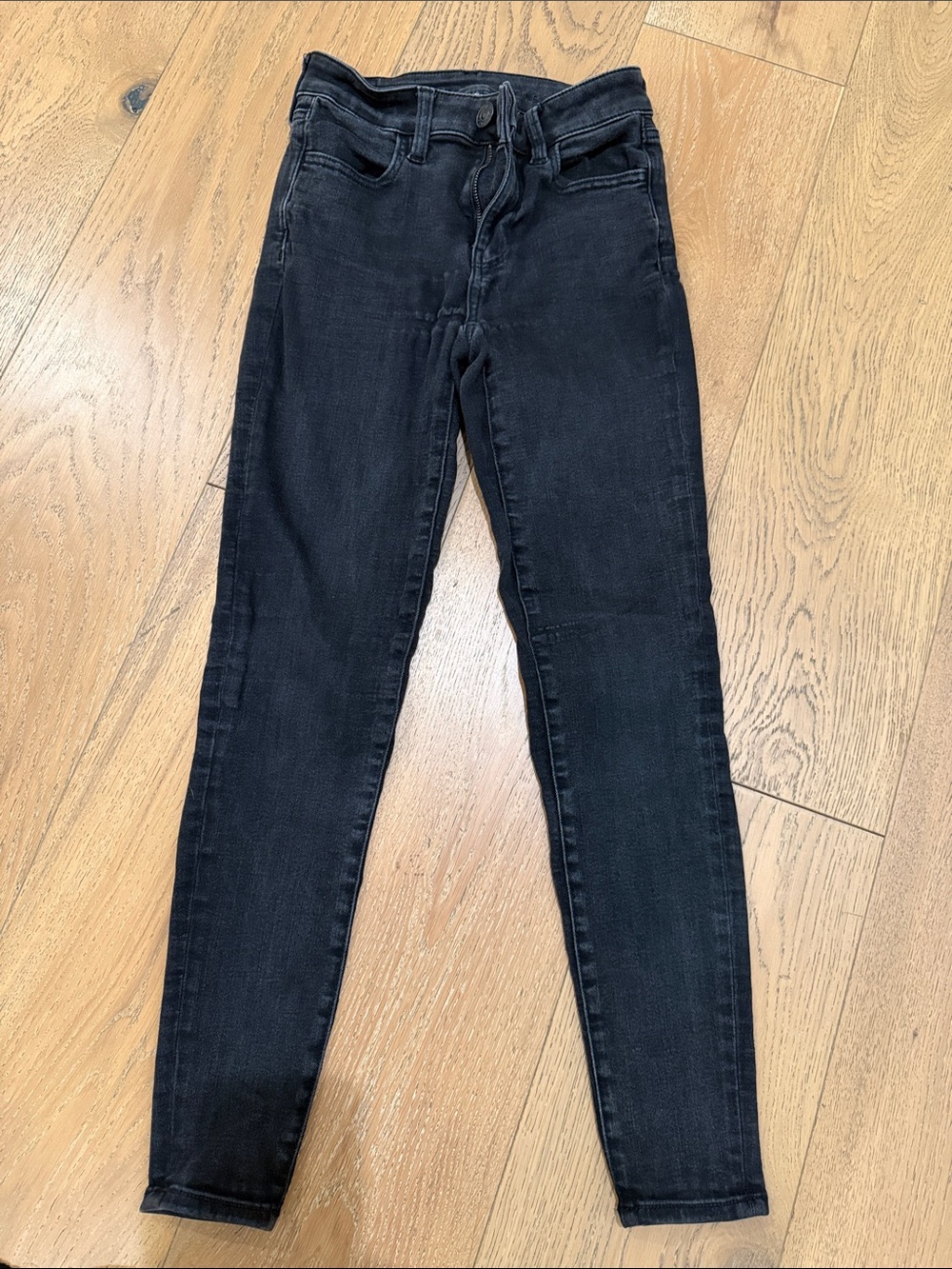 American Eagle Next Level Stretch Black Skinny Jeans — Size 0 Short